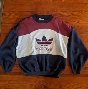 Vintage 80s Adidas Multitone Sweater